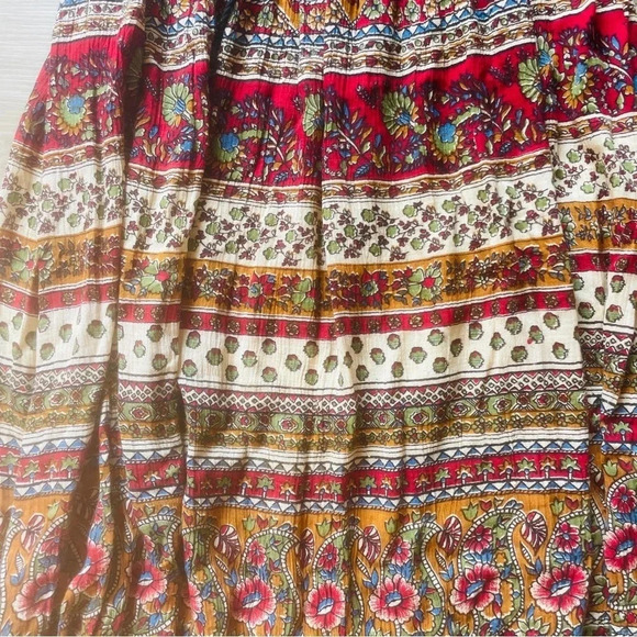 Just Cruising Boho Maxi Skirt Free Size Hippy Gypsy Boho Multicolor - Picture 4 of 8
